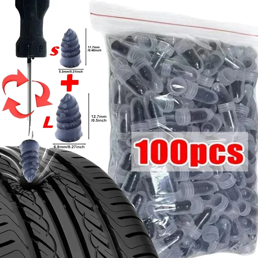 Tubeless Tire Sealant - 10-50PCS Vacuum Tyre Repair Nail Kit