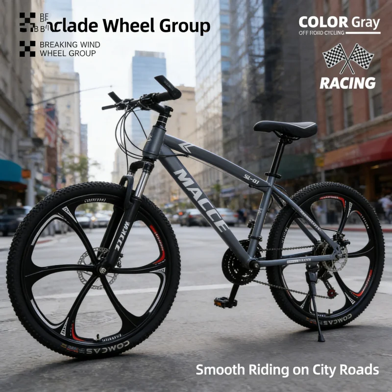 Cycling Low Gear - Adult Gray Six-Spoke High-End Mountain Bike