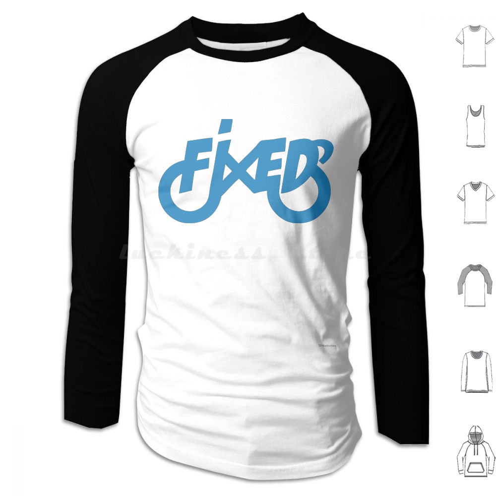 Vintage Cycling Gear - Fixedlife Fixie Design Hoodie Cotton Long
