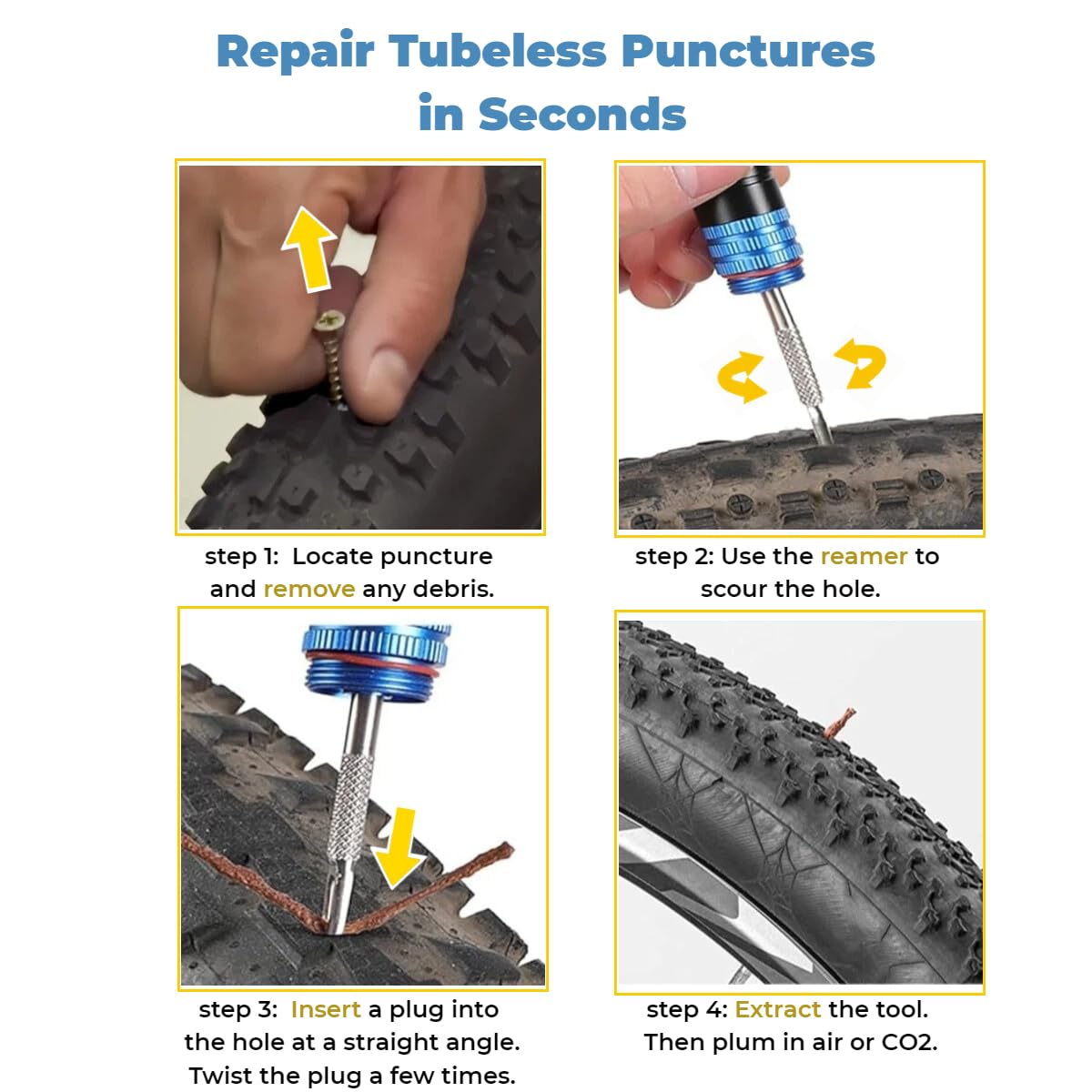 Tubeless Bike Tire Repair Kit  - Tubeless Tire Sealant reseña y precio