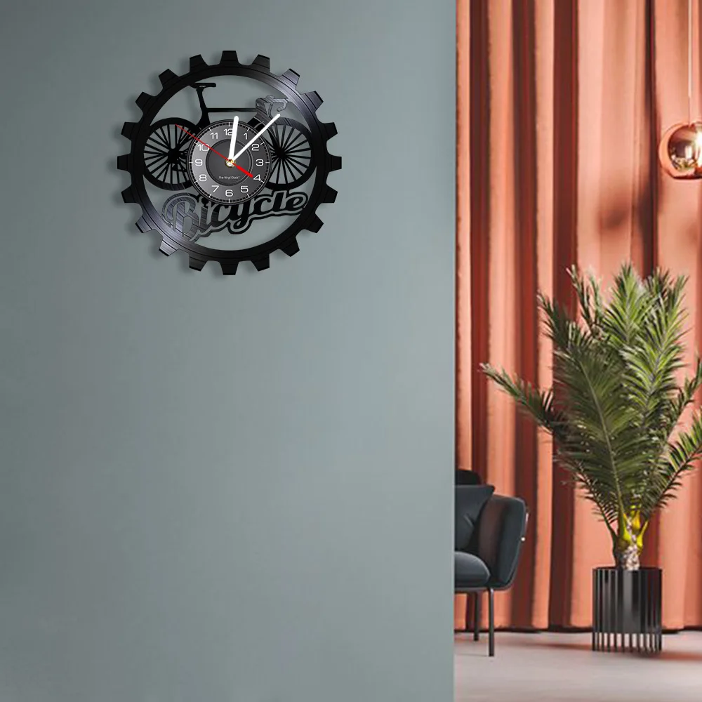 Bicycle Gear Art Black Vinyl R - Cycling Gear Shop reseña y precio