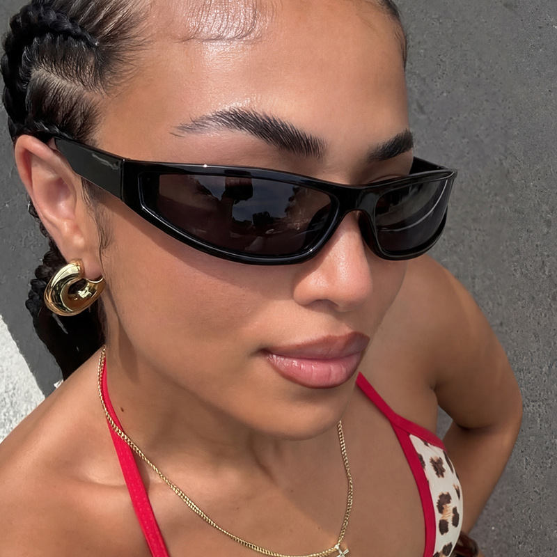 Y2K Narrow Rectangle Wrap Arou - Cycling Glasses reseña y precio