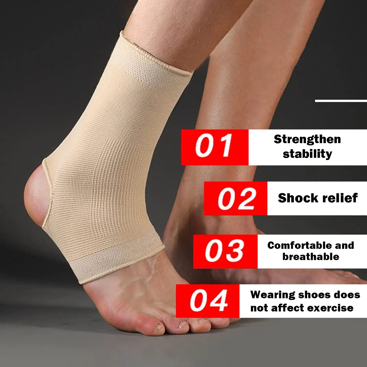 1pc Skin Color Sports Ankle Su - Cycling Gear reseña y precio