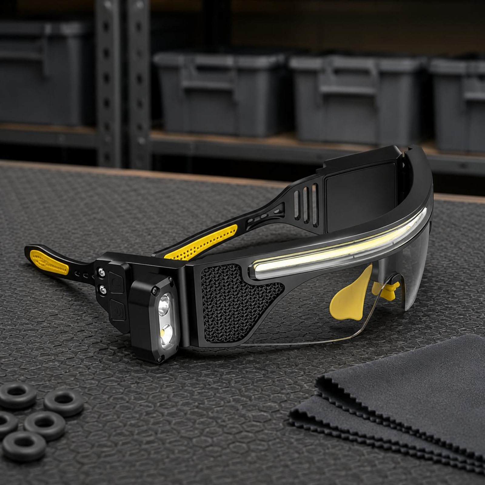 Curved-Fit LED Glasses Black F - Cycling Glasses reseña y precio
