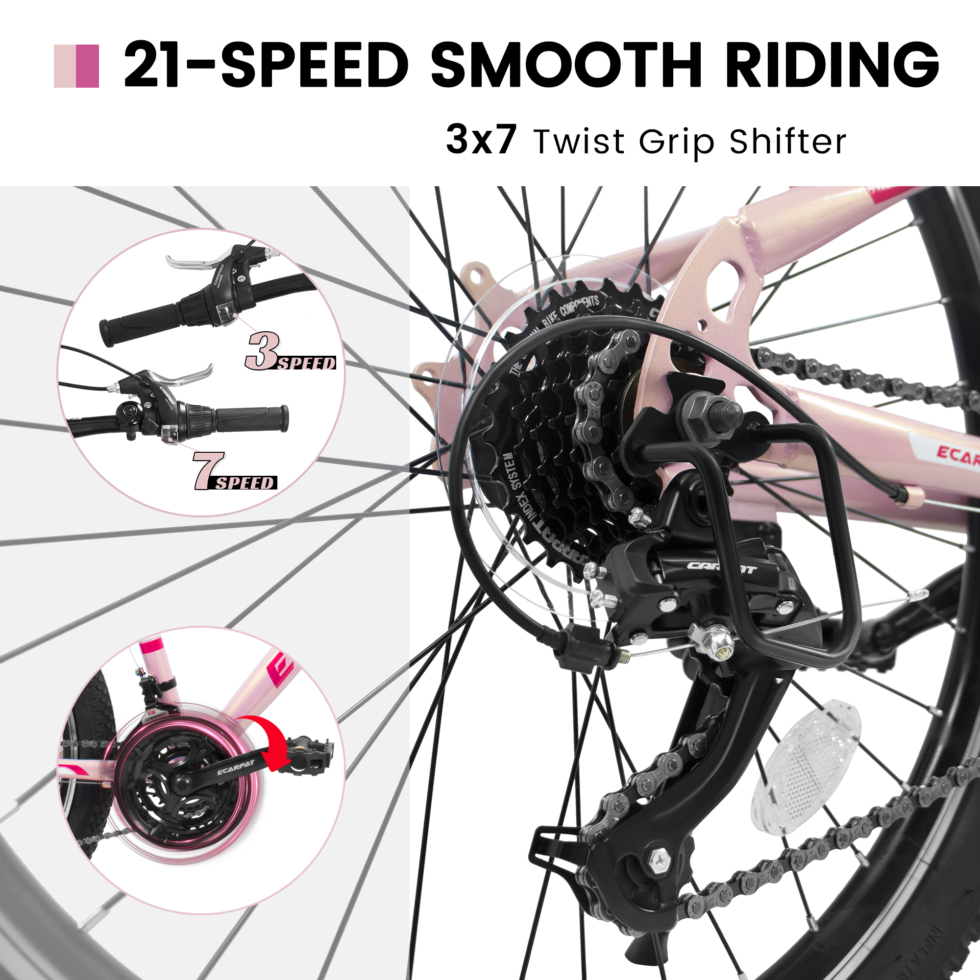 Ecarpat 24/26 Inch Mountain Bi - Cycling Low Gear reseña y precio