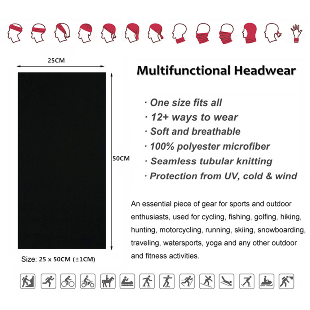 Seamless Solid Color Bandanas  - Cycling Gear reseña y precio